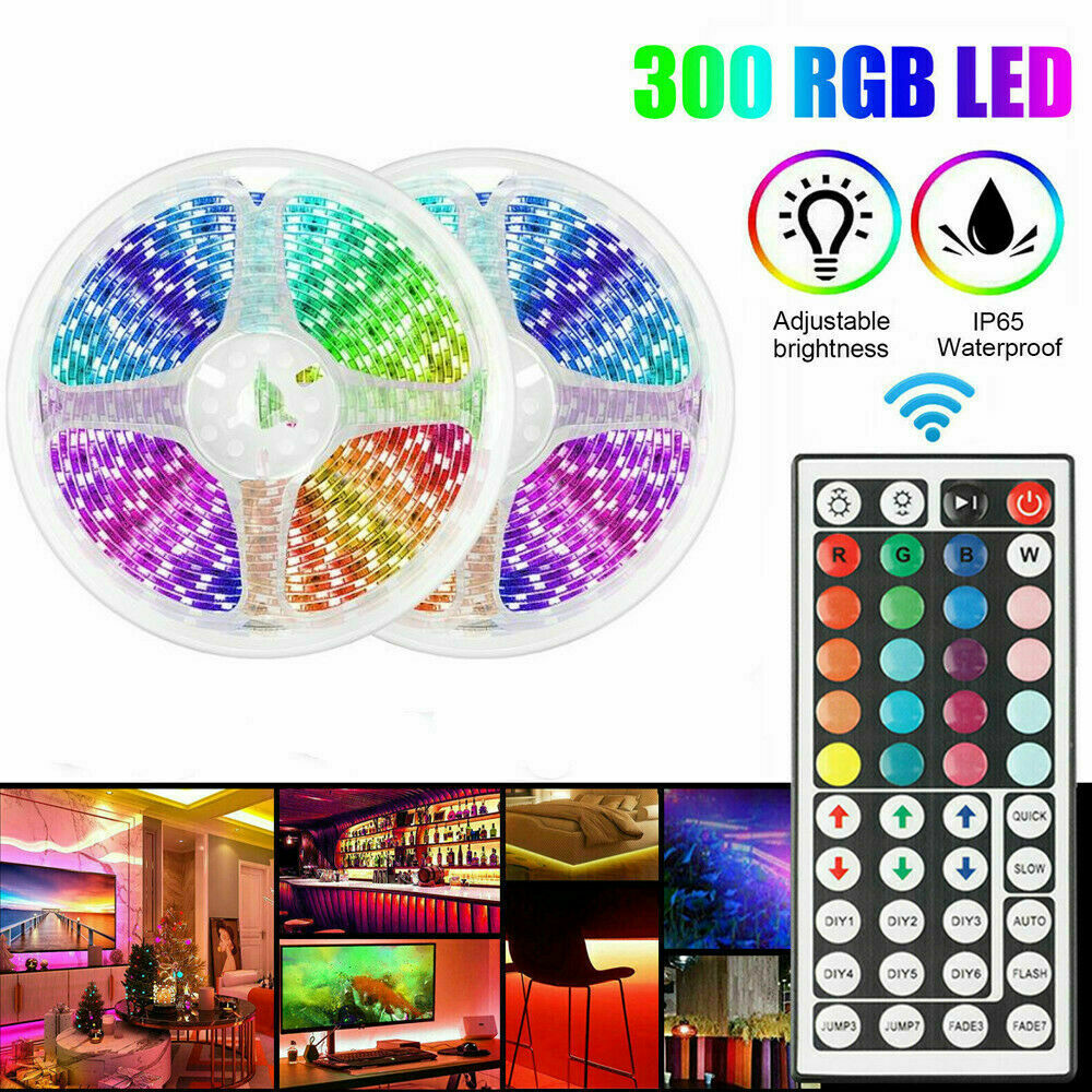 5M 300LED Waterproof RGB Strip Lights, Muliticolor Changing Flexible