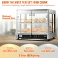 thumbnail image 6 of BENTISM 2-Tier Commercial Food Warmer Countertop Pizza Cabinet with Water Tray, 6 of 8