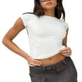 thumbnail image 1 of PENGXIANG T-Shirts Slim Fit Manches Courtes d'Été pour Femmes Streetwear, 1 of 4