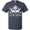 Navy Blue, variant on Inktastic Tis the Season White Reindeer Silhouette and Snowflakes T-Shirt