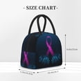 thumbnail image 2 of Salouo Two Human Hands are Holds Ribbon Awareness for Insulated Lunch Bag for Women/Men - Leakproof Cooler Tote Bag Organizer - Reusable Lunch Box for Office Picnic Hiking Beach-One Size, 2 of 6