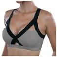 thumbnail image 1 of B91xZ Full Coverage Plus Size Non Padded Wireless Minimizer Bra Smooth Comfort Wireless Convertible T-Shirt Bra,Gray S, 1 of 4