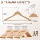 thumbnail image 4 of 30 Ganchos para Ropa, Gancho Giratorio 360°, Calidad Premium, Ganchos para Pantalones, Abrigos y Ropa Pesada, Resistentes y Duraderos, Evitan la Deformación (Natural), 4 of 7
