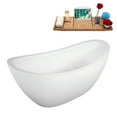 thumbnail image 5 of 67" Streamline B-436-180-WH Soaking Freestanding Tub and Tray With Internal Drain in Glossy White, 5 of 10
