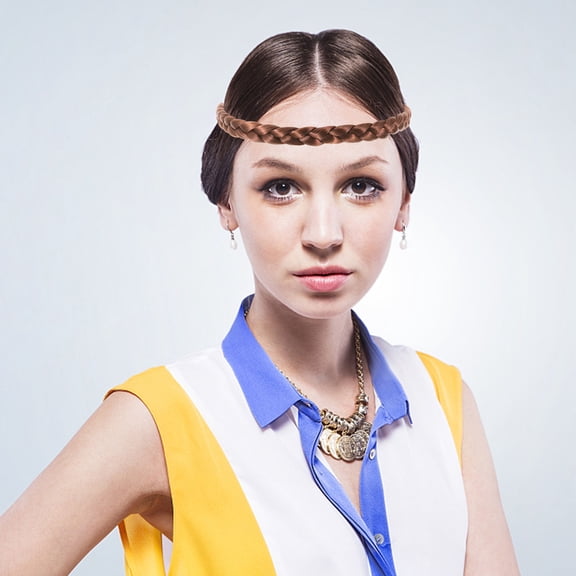 WHAMVOX  Braid Jewelry Hairband Fashion Headbands for Women Miss Women's Coffee