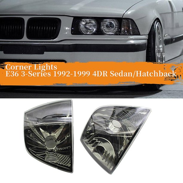 Luz de señal de giro PENGJJMXG PARA E36 serie 3 1992-1999 4dr Sedan/hatchback lente ahumada