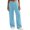 Light Blue, variant on MAIHAN Women Elastic Waist Loose Fit Casual Sweat Trousers Outer Side Cargo Pockets Straight Wide Leg Cut For Halloween Outside Functions Christmas Seasonal Festive Occasion (Red,M)