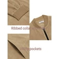 thumbnail image 3 of Coshow Men's Lightweight Jacket Sport Bomber Jacket Casual Suede Vintage Jacket, 3 of 5