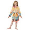 thumbnail image 6 of FORMRS Niños Bathrobe Unisex Hooded Robe Soft Plush Pajamas Sleepwear, Size 2-3T, Goldfish, 6 of 7