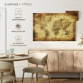 thumbnail image 5 of Elephant Stock Ancient World Map Wall Art - Horizontal Canvas Wall Art - Living Room Wall Decor - Map Canvas - Black And Yellow Decor - 45" x 30", 5 of 8