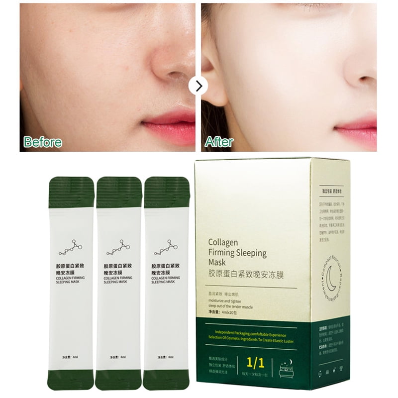 MakeUp4ever Frozen Film,20 Pcs Collagen Firming Anti Aging Moisturizing Face Facial Mask For Women Skin Care 0.14 Oz