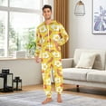 thumbnail image 3 of Adult Christmas Onesie Fried Eggs Bacon Tomatoes Zipper One-Piece Pajamas Unisex with Pockets, 3 of 6