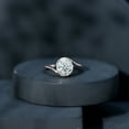 thumbnail image 6 of Rosec Jewels Lab Created Diamond Engagement Ring 2 Carat - 8 mm Round Solitaire Bypass Ring - Ef-Vs Quality, 18K White Gold, US 8.00, 6 of 9