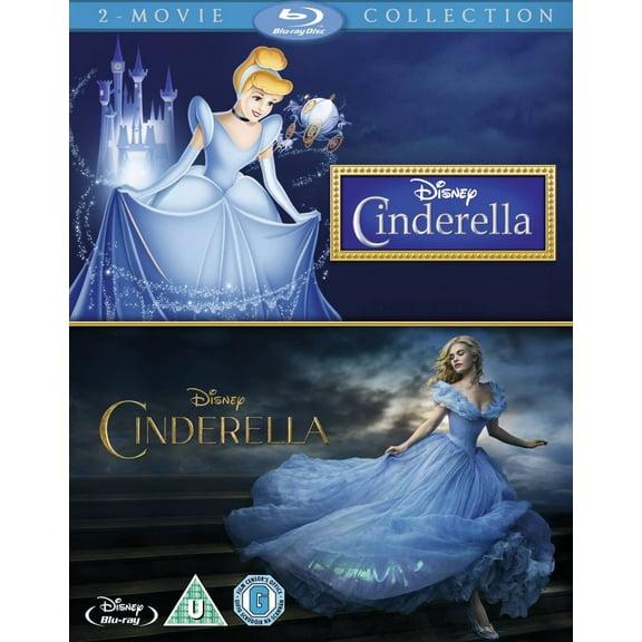 Cinderella (1950) and Cinderella (2015) 2-Movie Collection [Blu-ray] Region Free