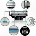 thumbnail image 3 of 16-Pack Stainless Steel Razor Blade Refills for Men's Shaving, Compatible with Mach 3 Razors, 3 of 5
