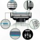 thumbnail image 3 of 16-Pack Stainless Steel Razor Blade Refills for Men's Shaving, Compatible with Mach 3 Razors, 3 of 5
