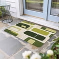 thumbnail image 2 of Sage Green Boho Doormat Outdoor Entrance 24"x36", Modern Abstract Geometric Middle Century Absorb Moisture Dirt Door Mats, Non-Slip Rubber Backing Floor Mats Indoor, Low-Profile Front Door Rugs, 2 of 9