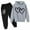 A-Light Gray718, variant on Byoo Heart Print Hoodie Clothes Set for Toddler Girl Full Sleeve Hoody Sweatshirt Pants Tracksuit Sets Active Cozy Sweatsuit Outfit