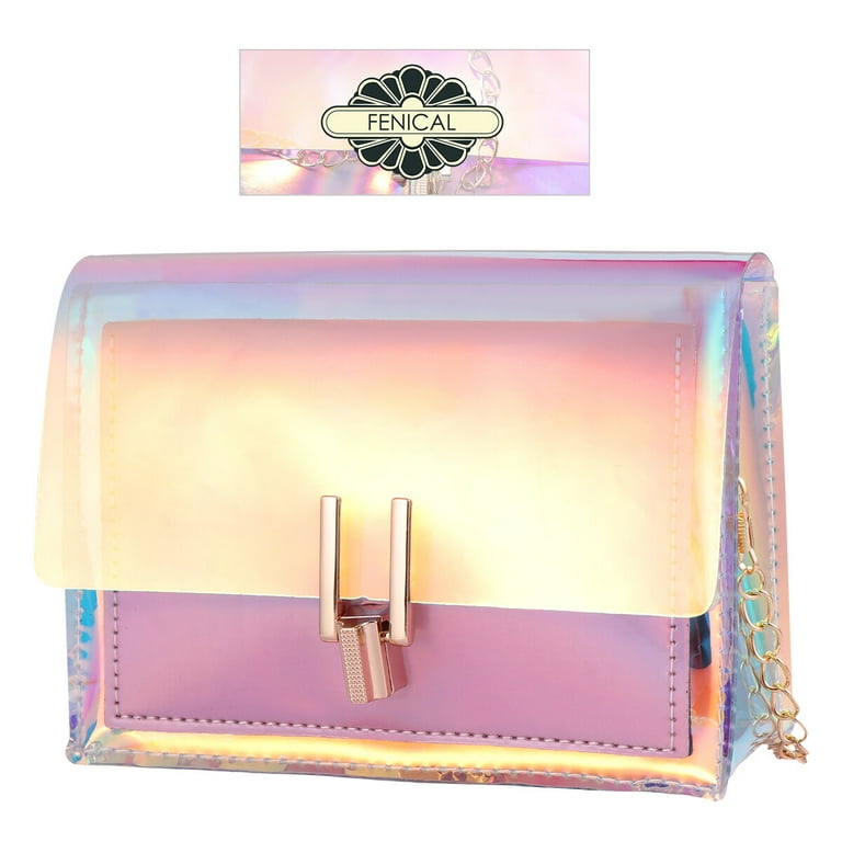 Purse Mini Jelly Handbag Rainbow Coin Transparent Women Clear