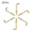 thumbnail image 2 of Uxcell 0.8" Screw Eye Hooks Self Tapping Screws Screw-in Hanger Hooks Golden 25 Pack, 2 of 3