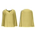 thumbnail image 7 of Women's Long Sleeve Cotton Linen Shirts 2026 Casual Heart V Neck Shirts Loose Vintage Boho Tops Beach Vacation Outfits, 7 of 7