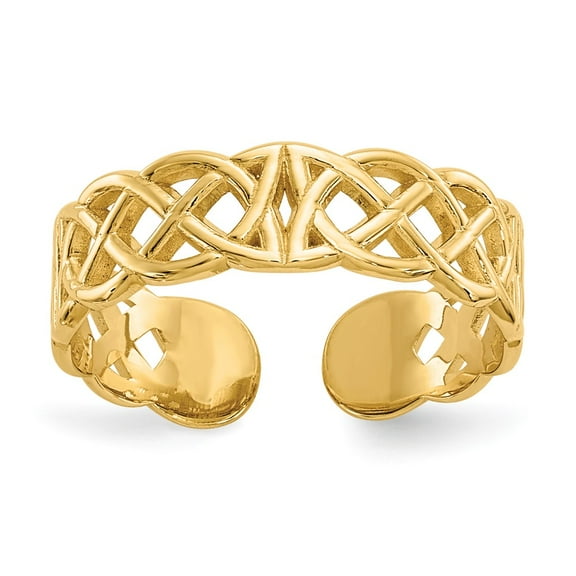10K Celtic Toe Ring Yellow Gold