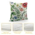 thumbnail image 4 of JRXY  Spring Floral Throw Pillow Covers Garden Flowers Birds Decorative Pillows Outdoor Cushion Cases for Couch Sofa Bed Home Decor 24x24in, 4 of 5