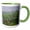 Green/White, variant on 3drose, Alpine Wildflower, Mount Rainier Np, 11oz Two-tone Yellow Mug