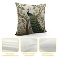thumbnail image 4 of QZHH  Vintage Garden Pomegranate Fruit Tree Throw Pillow Cover Exotic Bird Peacock Floral Exotic Chinoiserie Blue Decorative Home Sofa Car Lumbar Pillow Case Cushion Cover, 4 of 5