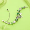 thumbnail image 3 of Antique Tibetan Silver Tree of Life Charm Bracelets Green Crystal Flower Bead Bracelet with Heart Diy Jewelry Pulsera Mujer, 3 of 6
