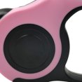 thumbnail image 4 of Correa retráctil para mascotas con botón de control y asa ergonómica, correa segura para pasear perros, para gatos, conejos, 16,4 pies, color rosa, 4 of 12