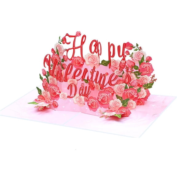 Rvaymup 3D Valentines Day Card with Envelope Valentines Greeting Card Valentines Supplies for Husband Wife Men Women Anniversary