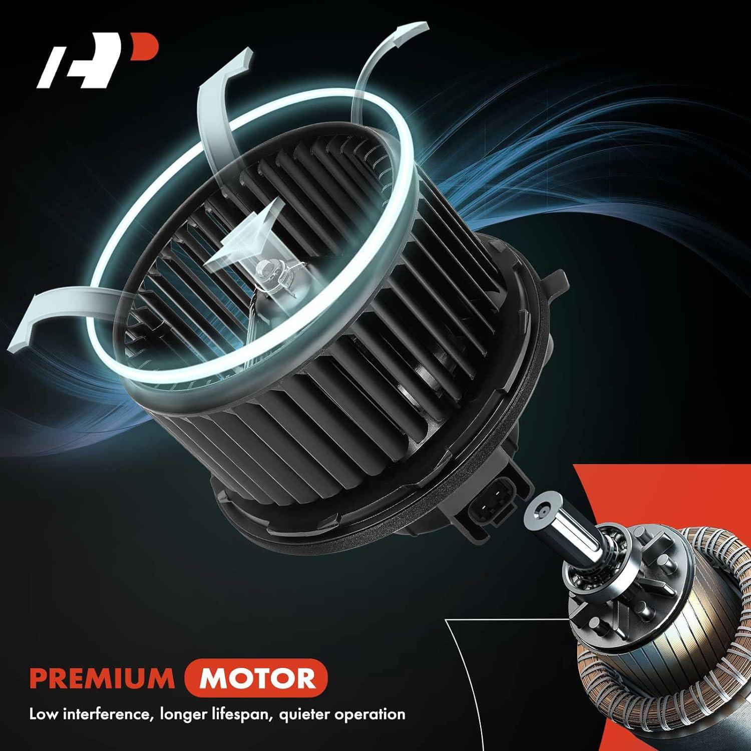 A-Premium Heater Blower Motor with Fan Cage Replacement for Cadillac Escalade 2010-2014 Chevrolet Silverado 1500 2500 3500 Tahoe GMC Yukon Sierra 2500 HD 3500 HD with Automatic Temperature Control