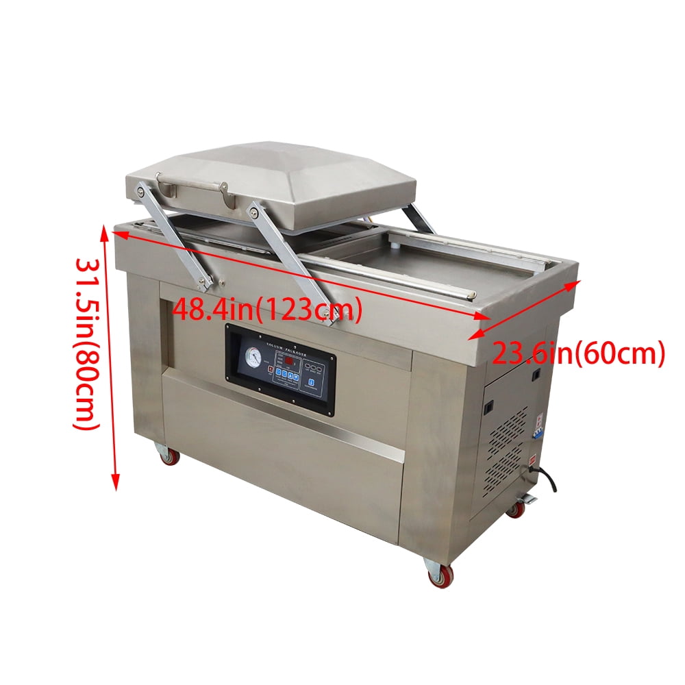 TECHTONGDA Two Chamber Vacuum Packaging Machine Stainless Steel Food Vacuum Sealer DZ-500/2SB 110V