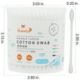 thumbnail image 2 of HOMEFOX 800 Count Cotton Swabs with Precision Pointed Tips, Pure Organic Cruelty-Free, 2 of 7