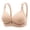 Khaki, variant on Women's Comfortable Large Size No Underwire Bra for Medium and Mature Age Thin Comfortable Support, Beige, Size 38