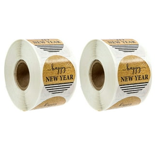  KALLORY 3 Rolls Label Happy New Year Stickers