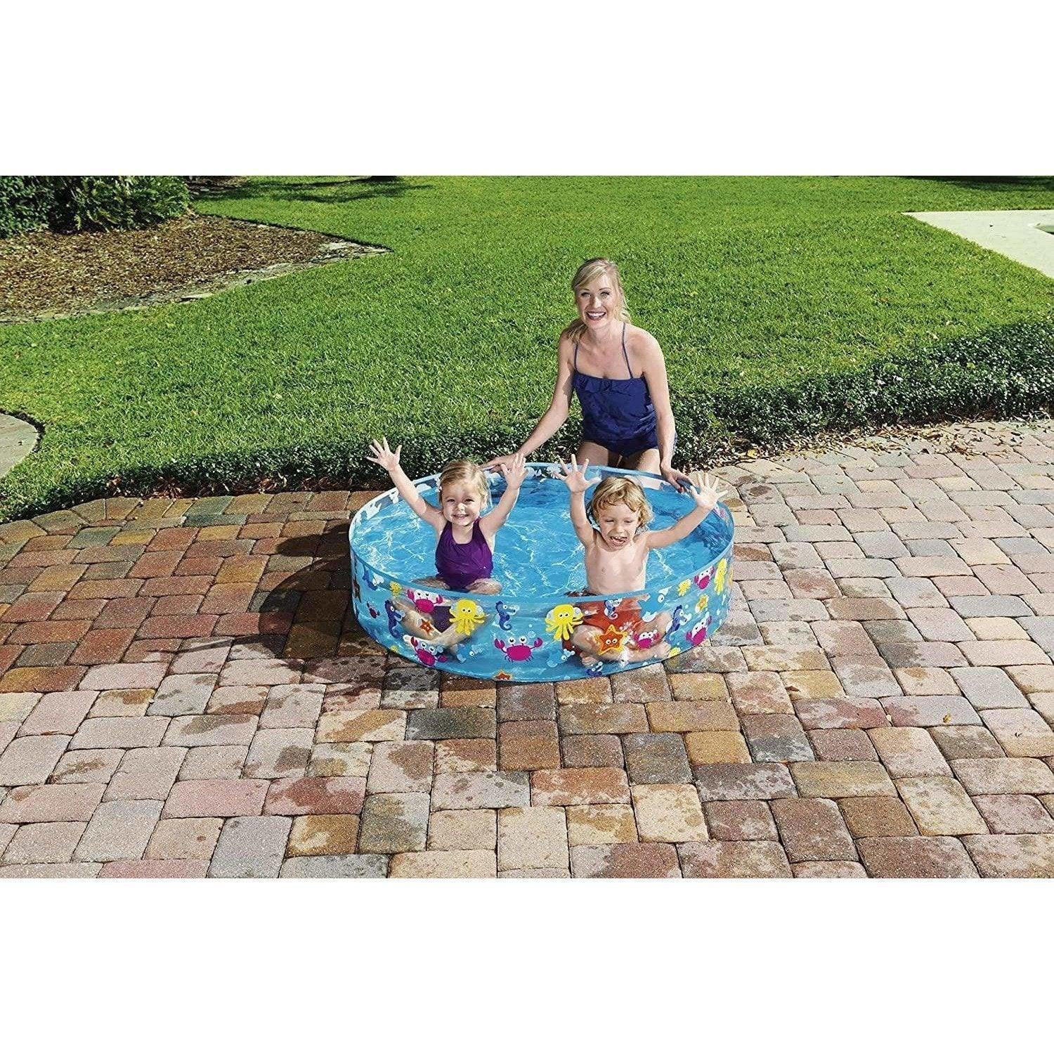 (2 pack) Fill-N-Fun Paddling Pool - 48 x 10 Inches, Blue