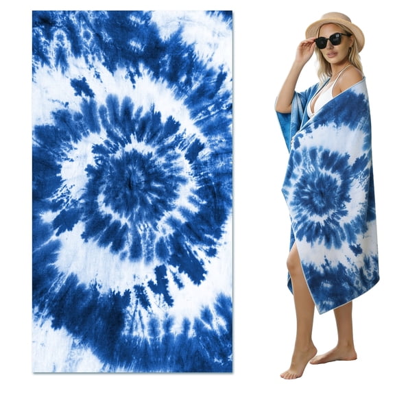 Beartech 4 Pieces Beach Towel Set,40x70 inches Tie-Dye Beach Towels Soft Camping Travel Towels, Lightweight Quick Dry Pool Towels for Beach Shower Towels Swim Towels Absorbent for Adults