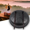 thumbnail image 2 of 10 Inch Steel Tongue Drum Handpan Drum Hand Drum Percussion Instrument with Drum Mallets Carry Bag Note Sticks for Meditation Yoga Zazen Sound Healing, 2 of 7