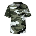 thumbnail image 1 of Men's Short Sleeve V-Neck Print Chest Floral Print Pocket Carer Top XL, 1 of 3