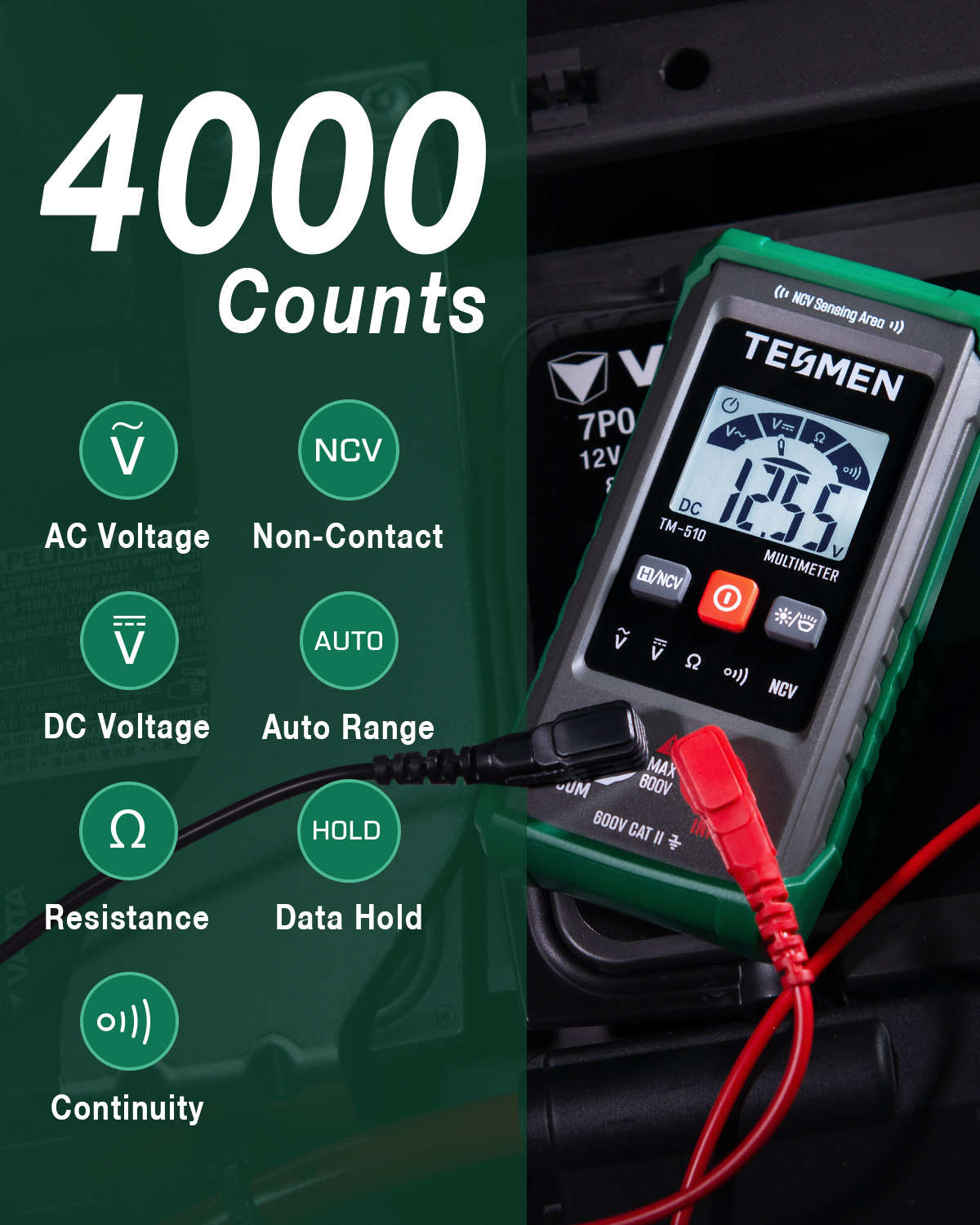 TESMEN TM-510 Digital Multimeter Auto-Ranging photo 4