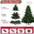thumbnail image 3 of Christmas Trees Full-Shaped 7.5FT Christmas Tree with 2441 Tips – PE/PVC Mixed Needles, Wide Base for Large Spaces, Hinged Structure for Easy Setup, Metal Stand for Strong Support*,Artificial Christm, 3 of 12