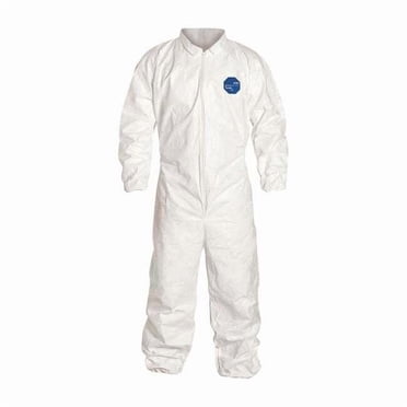 Disposable Coverallss, Collared Coverall, M, Tyvek(R) 400, Elastic Wrist, Elastic Ankle, White
