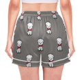 thumbnail image 2 of Women's Silk Pajama Shorts Cute Tie Puppy Pajama Shorts Women's Casual Pajama Shorts with Pockets, 2 of 6