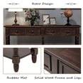 thumbnail image 4 of iTopRoad Wood Buffet Sideboard Console Sofa Table Side Desk Entryway Hall Accent Table with 2 Storage Drawers & Bottom Shelf, Espresso, 4 of 9