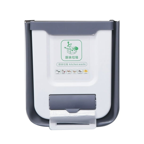 Botas de basura Clasificación de la pared de la pared de la basura Clasificación de la basura Bin Dustbin Indoor Hogar Baño Sala de estar Cesta de basura Blanco Grande Methold HA011911-04