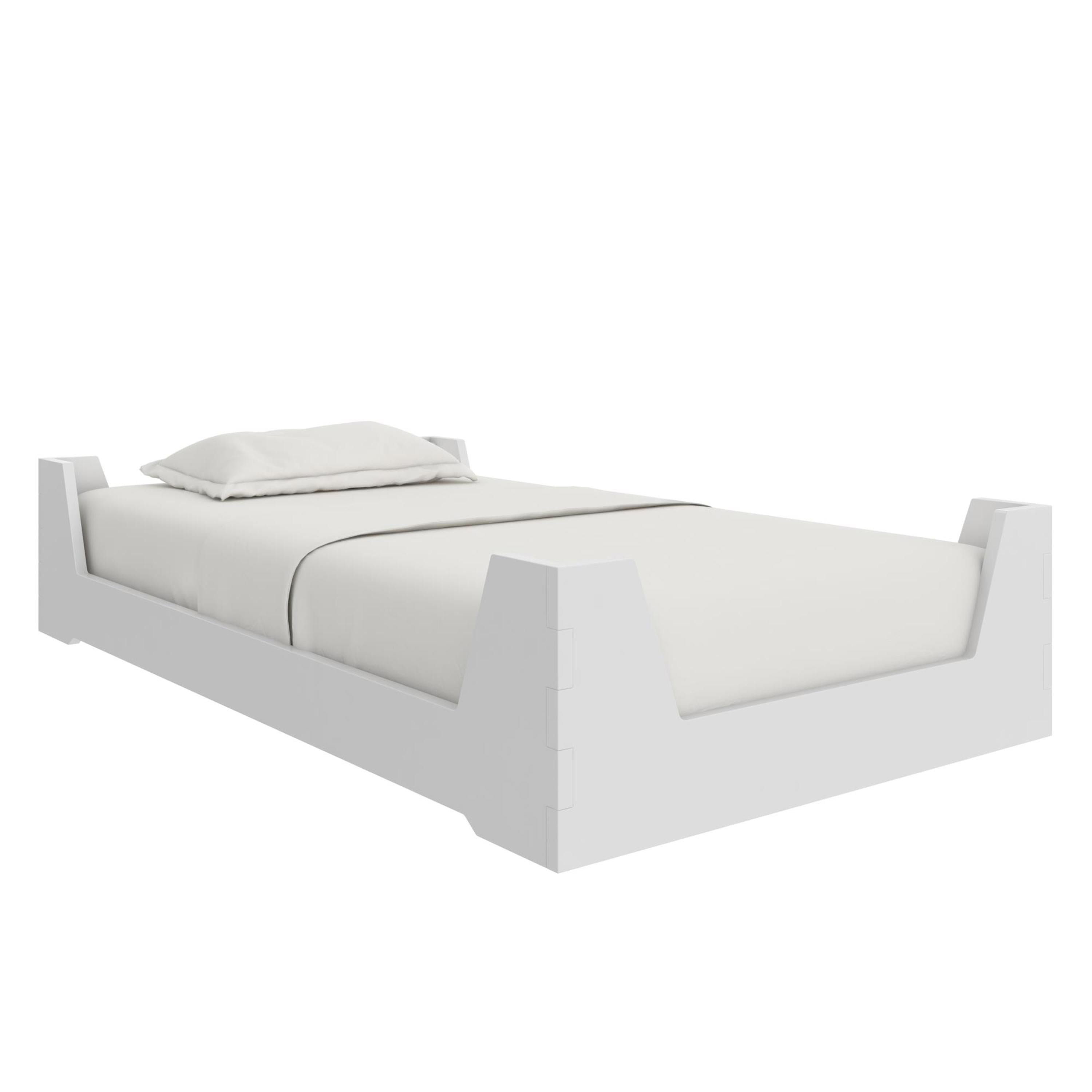 Little Seeds Maverick Montessori Toddler Floor Bed with 2 Heights, White