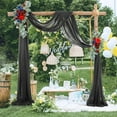 thumbnail image 3 of Wedding Arch Drapery Curtains In The Background Chiffon Fabric Shade Cloth Party Monolithic Wedding Decoration, 3 of 9