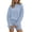 Clear Blue, variant on Ekouaer 2 Pieces Lounge Set for Women Long Sleeve Pajamas Top and Shorts Matching Sets Outfits with Pockets